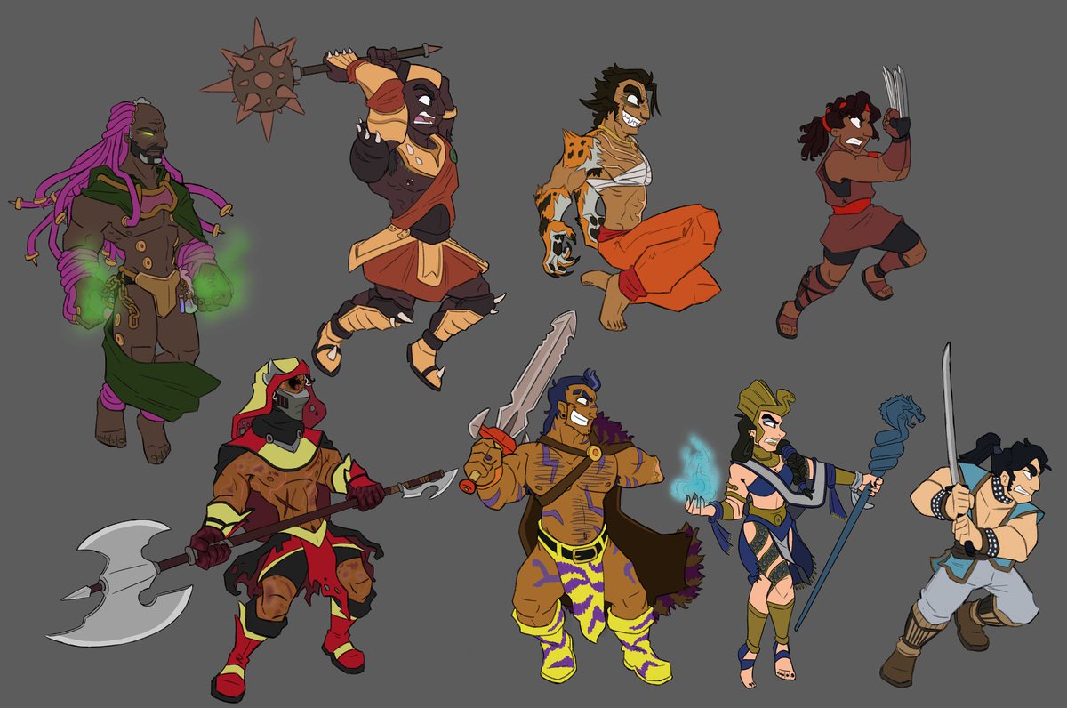 Working on a #PrimalRage project 
Here's the Avatars