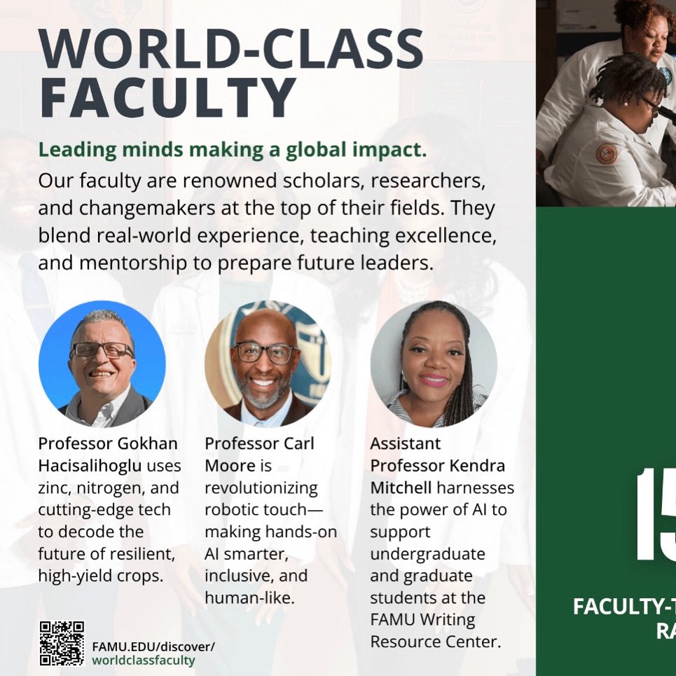 Next-level impact.. discover #FAMU cutting-edge research and featuring world-class faculty #STEM