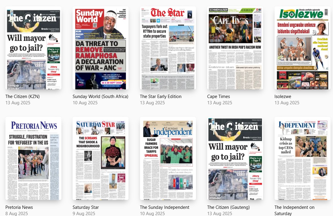 CityofJoburgZA's tweet image. City of Joburg libraries bring world’s news to your screen. Get free access to local &amp;amp; global newspapers &amp;amp; magazines via PressReader. Just be a CoJ library member!
Read more here👉 tinyurl.com/mr3jjab3

#JoburgLibraries #JoburgCares ^MM