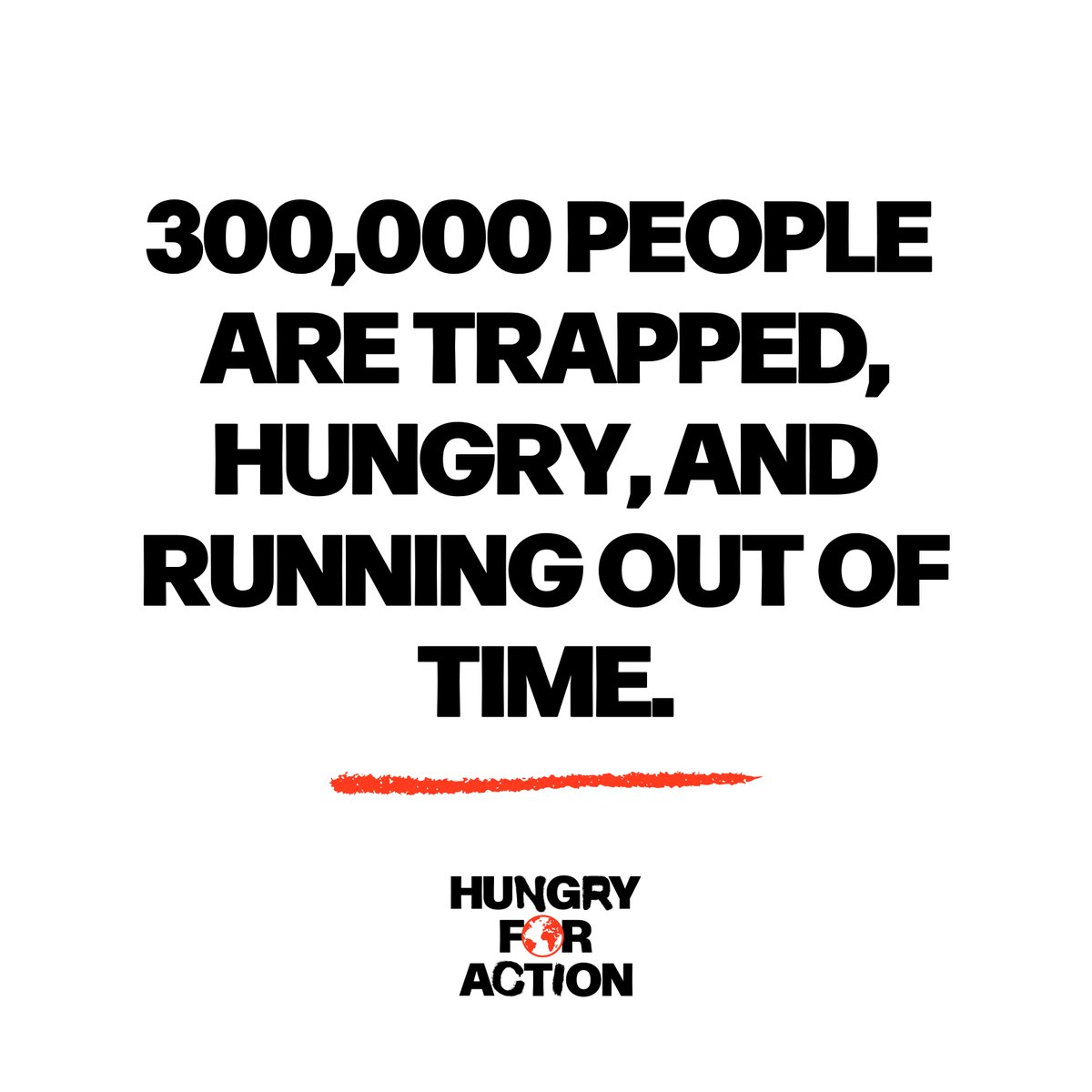 🚨300,000 people are trapped in El Fasher—hungry, scared, and out of time.

We need immediate guarantees for safe humanitarian access. World leaders must act now. #HungryforAction