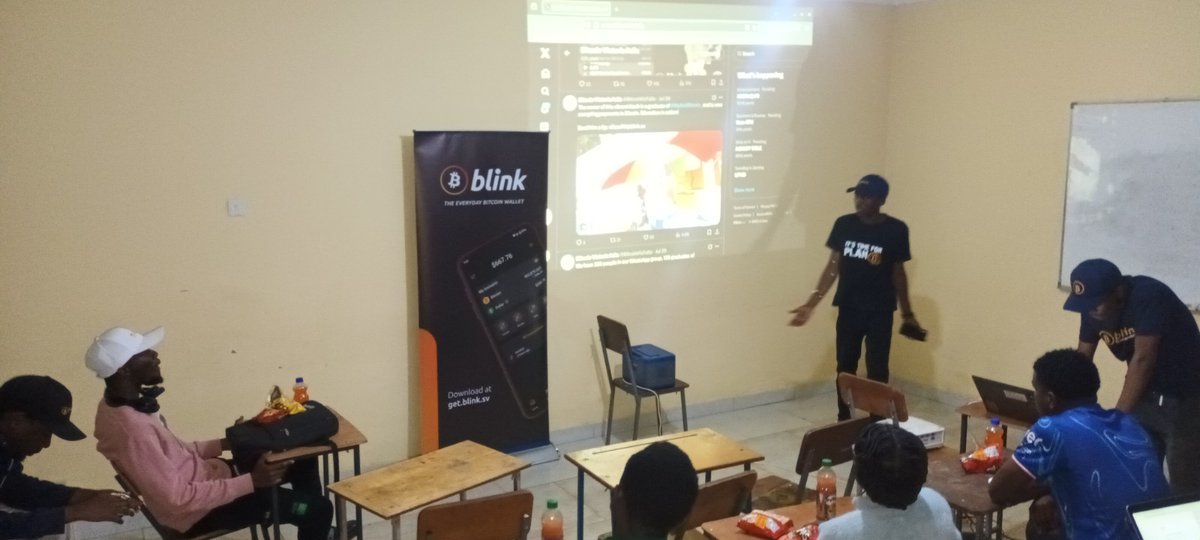 btc_campus_zm's tweet photo. "Massive thanks to @blinkbtc for supporting our growing community 💛⚡ 
We’re not just about meetups, but education and empowering Zambian youths through Bitcoin.

Next up… @btc_campus_zm second cohort. Stay tuned 👀

Remember, you can always send your support to our @geyserfund https://t.co/MWQl3PZPtW