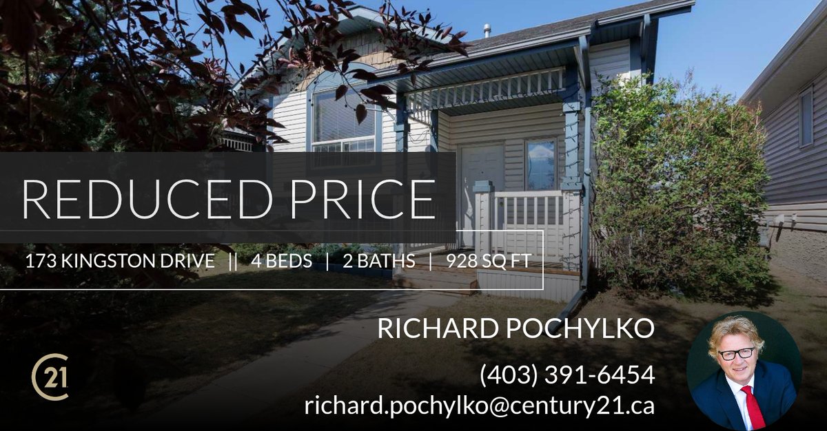 C21realtyguy's tweet photo. 📍 Reduced Price 📍 This recently reduced home at 173 Kingston Drive in Red Deer won't last long, so, don't wait to set up a showing! Reach out here or at (403) 391-6454 for more information!

"The Straight Goods" https://t.co/rxqyXz5Far https://t.co/J4rLyMHtOF