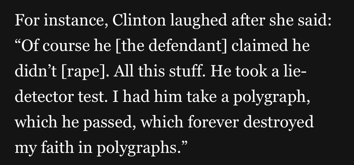 I’d also like to add to Mayas post with these screenshots from the Washington Post detailing Clinton’s comments about the Rape Victim, AND Hilary admitting she believed the rapist to be guilty