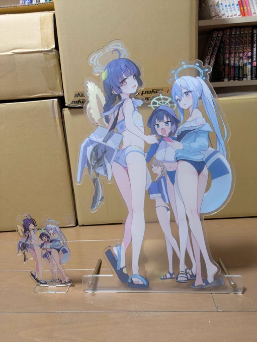 セットのアクスタかなり良い感じにできたかも! デカサイズの方も良い感じだった。