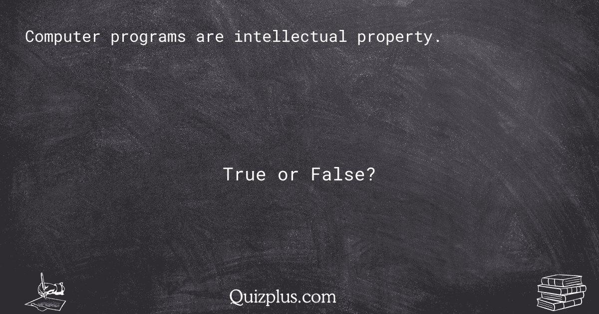 quizplus_exams's tweet image. Computer programs are intellectual property.

Get Answer: 👉 quizplus.com/quiz/75664-qui…

#SolvedQuestions #MississippiStateUniversity #students