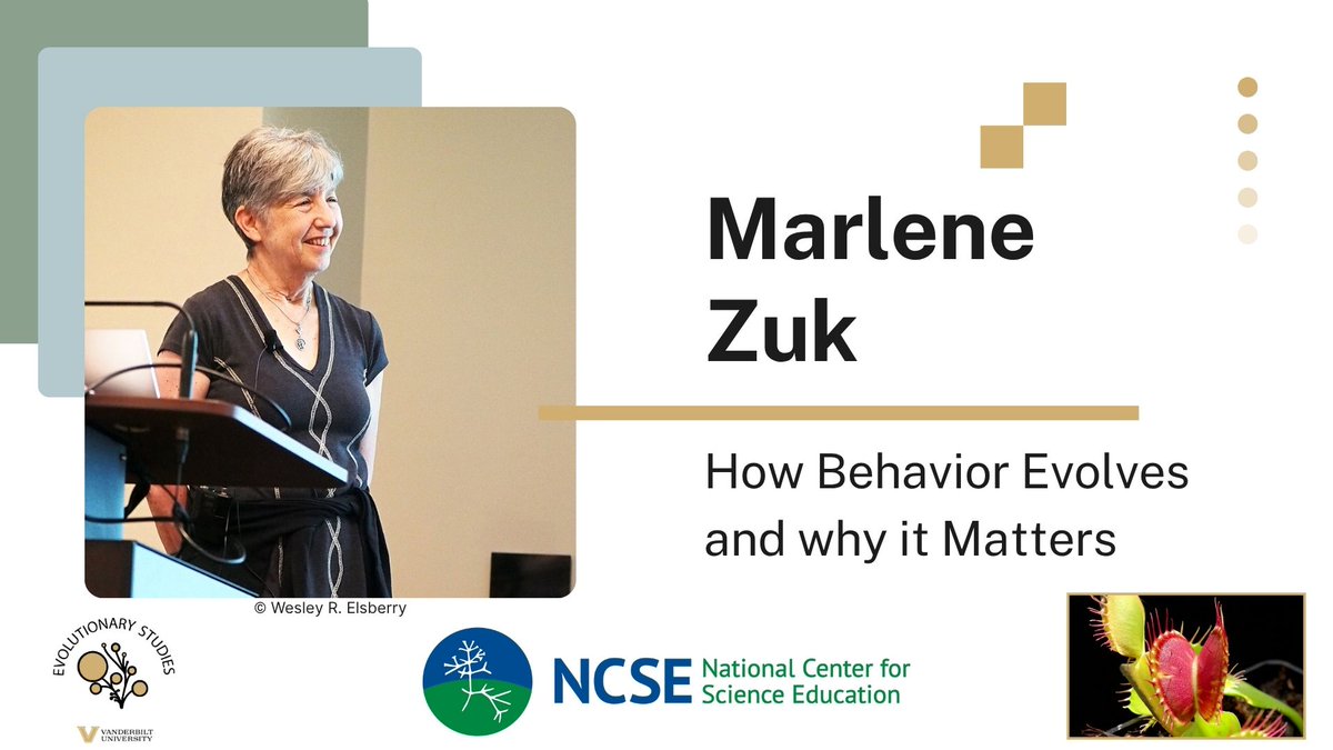 EvolutionVU's tweet image. Marlene Zuk gave a great talk about the #Evolution of #Behavior - check it out here &amp;gt;&amp;gt; loom.ly/5AoqYj0 #Scopes100 @ncse