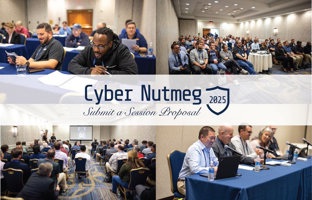 CTEDUNET's tweet photo. 🚨 Last call! Submit your breakout session proposal for the 2025 Cyber Nutmeg conference by August 15. Share your cybersecurity expertise and join us October 10 at CCSU — approved speakers receive free registration! 💻🔐 https://t.co/JtKtTFbttG https://t.co/AUQeI2qd2L