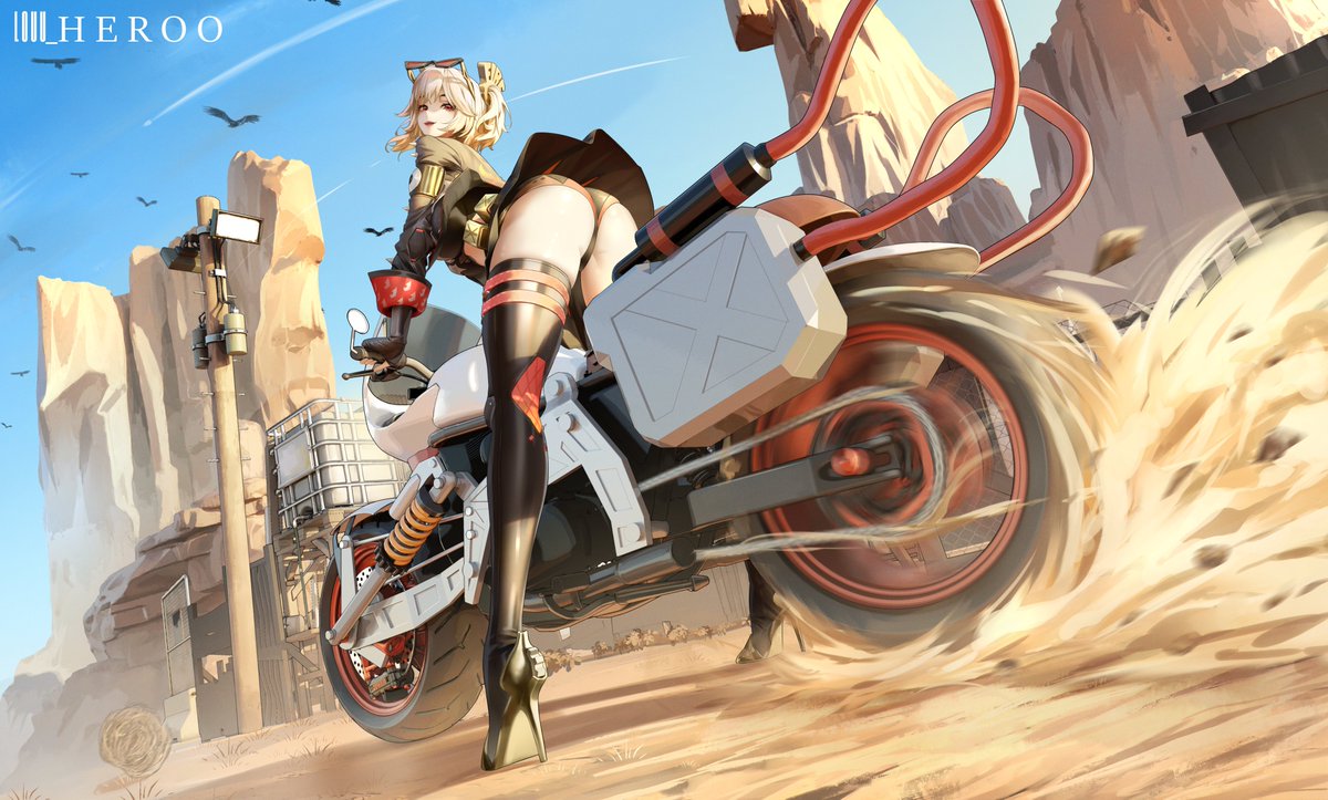 Burnice. Burnout bike #ZenlessZoneZero #ゼンゼロ #ZZZ