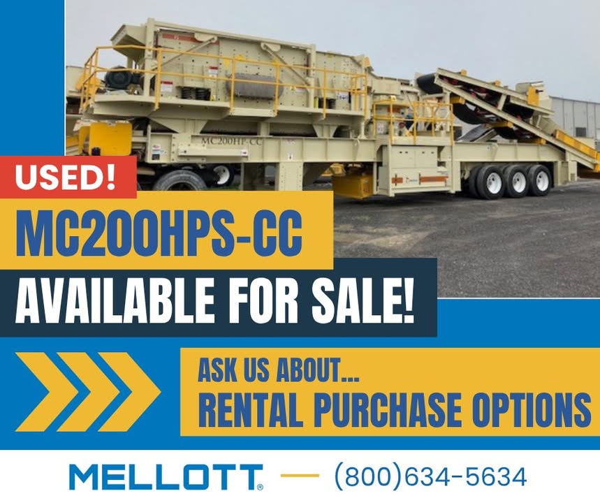 Looking to boost your crushing capabilities without breaking the bank? Mellott has a used MC200HPS CC available now, ready to go to work!

Don’t miss this opportunity to save big and stay productive.
📞 Contact us today for details! 800.634.5634 or visit bit.ly/4jFnGpf