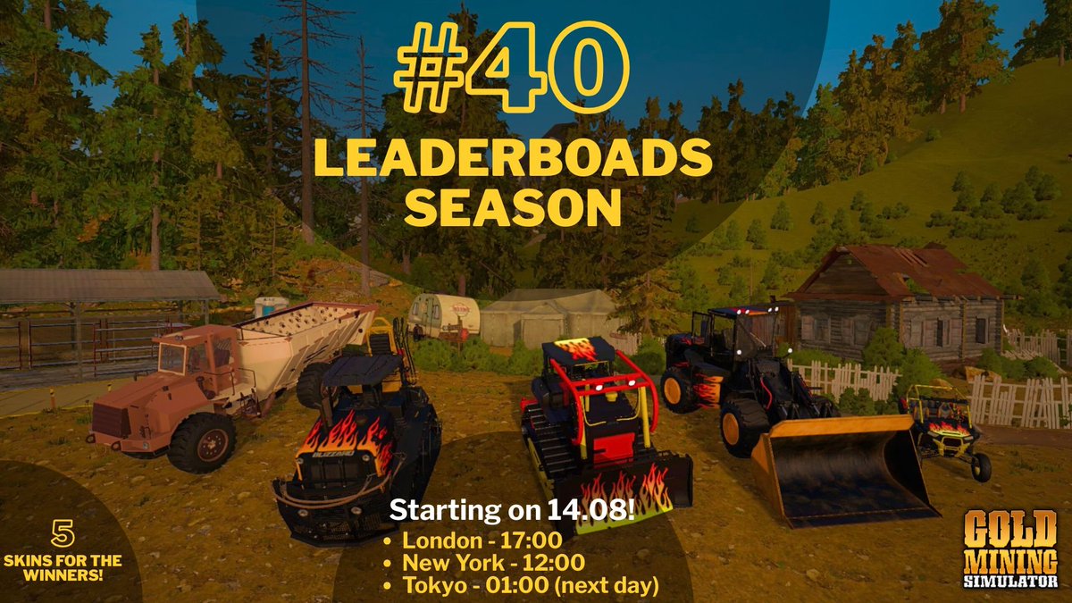 🎉 Season #40 is here on Xbox, PlayStation &amp; PC!
Dig for glory and climb the leaderboards ⛏️
🏆 Rewards for top players + bonus skins for console miners!
🗓️ Aug 14 – Sep 14 (18:00 UTC+2)
Let’s strike gold this season! 💰
#GoldMiningSimulator #Season40