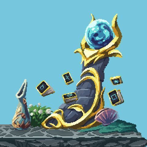 There will be more than 70 objects to personalize your hub in the next Astral Ascent update.
#pixelart