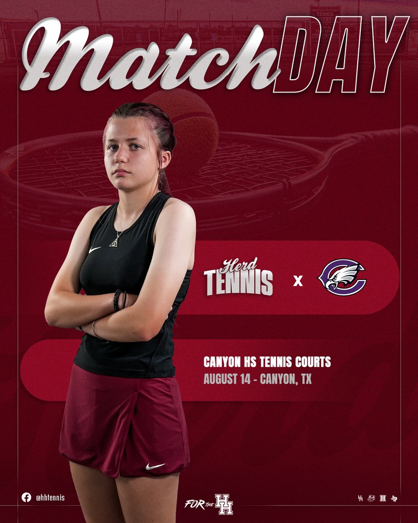 District starts NOW 💥
🆚 Canyon Eagles
⏰ 4:00 PM
🏟️ Canyon HS – Canyon, TX
📢 Opening Match

#ForTheH | #HerdTennis | #GoHerd