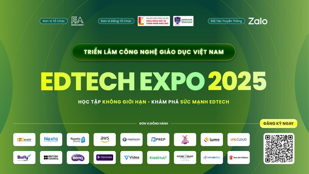 techsigninVN's tweet photo. EDTECH EXPO 2025 với chủ đề “Học tập không giới hạn – Khám phá sức mạnh Edtech”, tập trung vào việc kết nối các đơn vị công nghệ với ngành giáo dục, đồng thời giới thiệu những giải pháp công nghệ giáo dục tiên tiến.
https://t.co/KIxxtE4rzN https://t.co/v4IWadnPtY