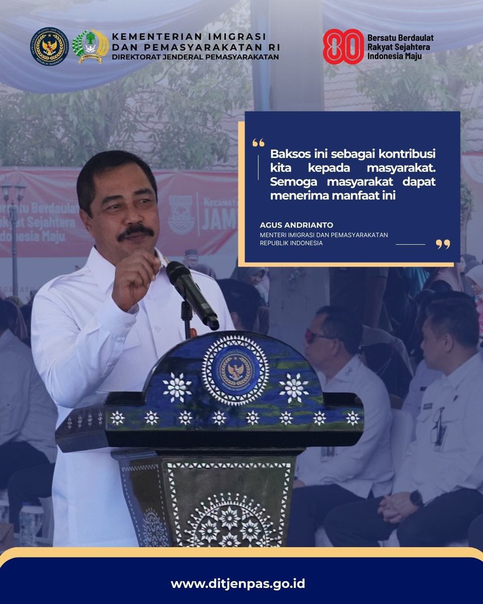 DITJEN_PAS's tweet photo. Kementerian Imigrasi dan Pemasyarakatan (Kemenimipas) gelar kegiatan bakti sosial (baksos) di Lembaga Pemasyarakatan Pemuda Kelas IIA Tangerang dan Kecamatan Jambe, Kamis (14/8).
#ditjenpas
#pemasyarakatan
#kemenimipas
#infopas
#baktisosial https://t.co/9Bb4YOqese