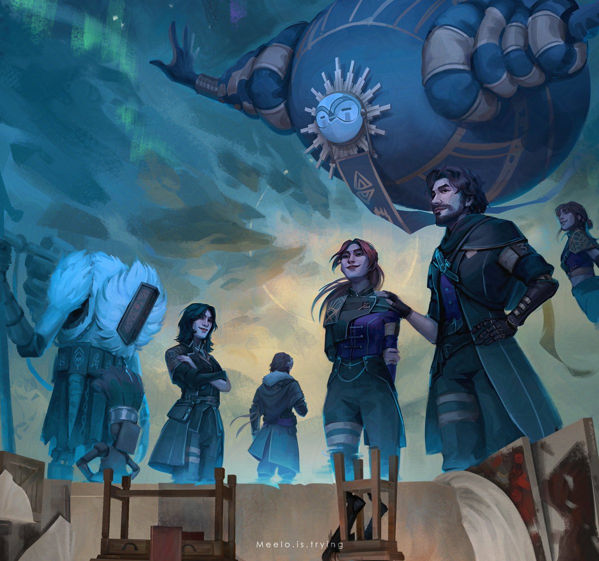 Here's the bottom part of my lastest illustration with just the expedition! #expedition33