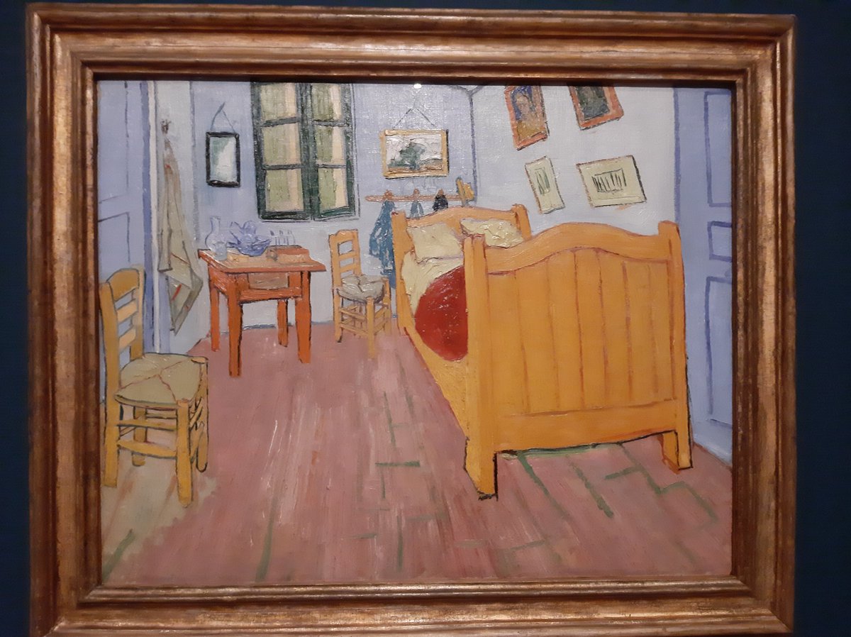 moshtu_'s tweet photo. @impression_ists Number7, "The Bedroom" painting also exists at Amsterdam Van Gogh museum. It looks like he created more than one version. Below is my picture from there. https://t.co/f9kANkasaS