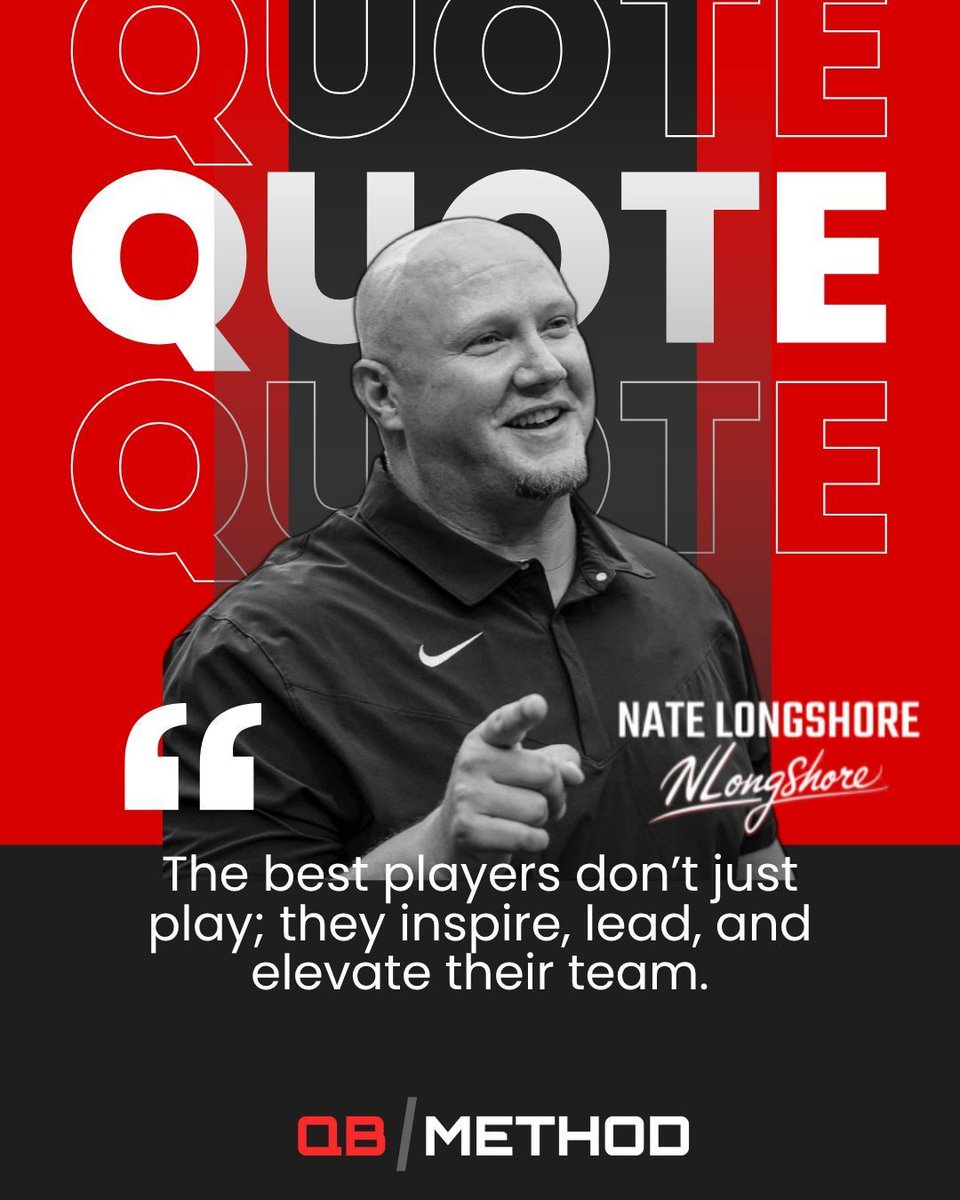 mrlongshore's tweet photo. #qbmethod #mindset #keepstacking #consistent #preparation #quotes #hardwork #hustle #grind #quarterback #qbtraining #qbcoach #qb #qb1 #leadership #workout #qbdrills #football #coach #teacher #nfl #ncaa #collegefootball #cfb #hsfootball #highschoolfootball #fridaynightlights https://t.co/1x7UEE47Gs