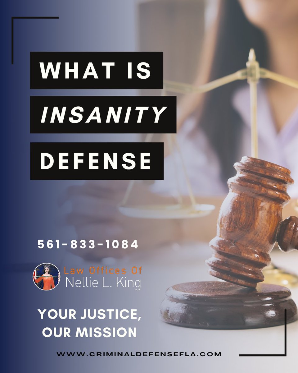 ⚖️ The insanity defense is a strict legal standard, not a loophole. Learn the truth behind it! 🔗 criminaldefensefla.com/blog/the-insan… #InsanityDefense #MentalHealthLaw #CriminalJusticeEducation #ForensicLaw #FloridaDefense #LegalMyths #DueProcess #NellieKingLaw #CompassionateJustice