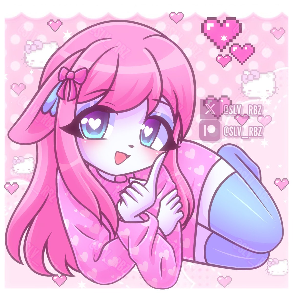 Little bunny! #oc #moeart #moe #draw #bunny #furry #pink #cutecore # ...