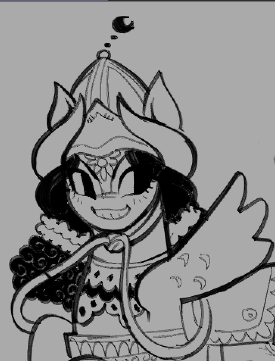 Indecisive about the horns I feel like they clutter the face up but I like them still