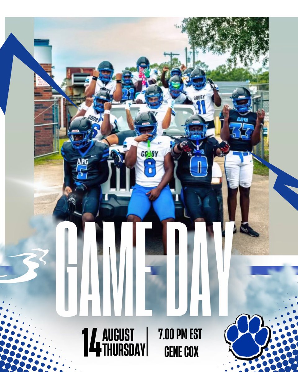 First regular season matchup and a week O kickoff!! Godby vs FSUS at 7! Grab your tickets on gofan.co and beat us there in your blue and white!!