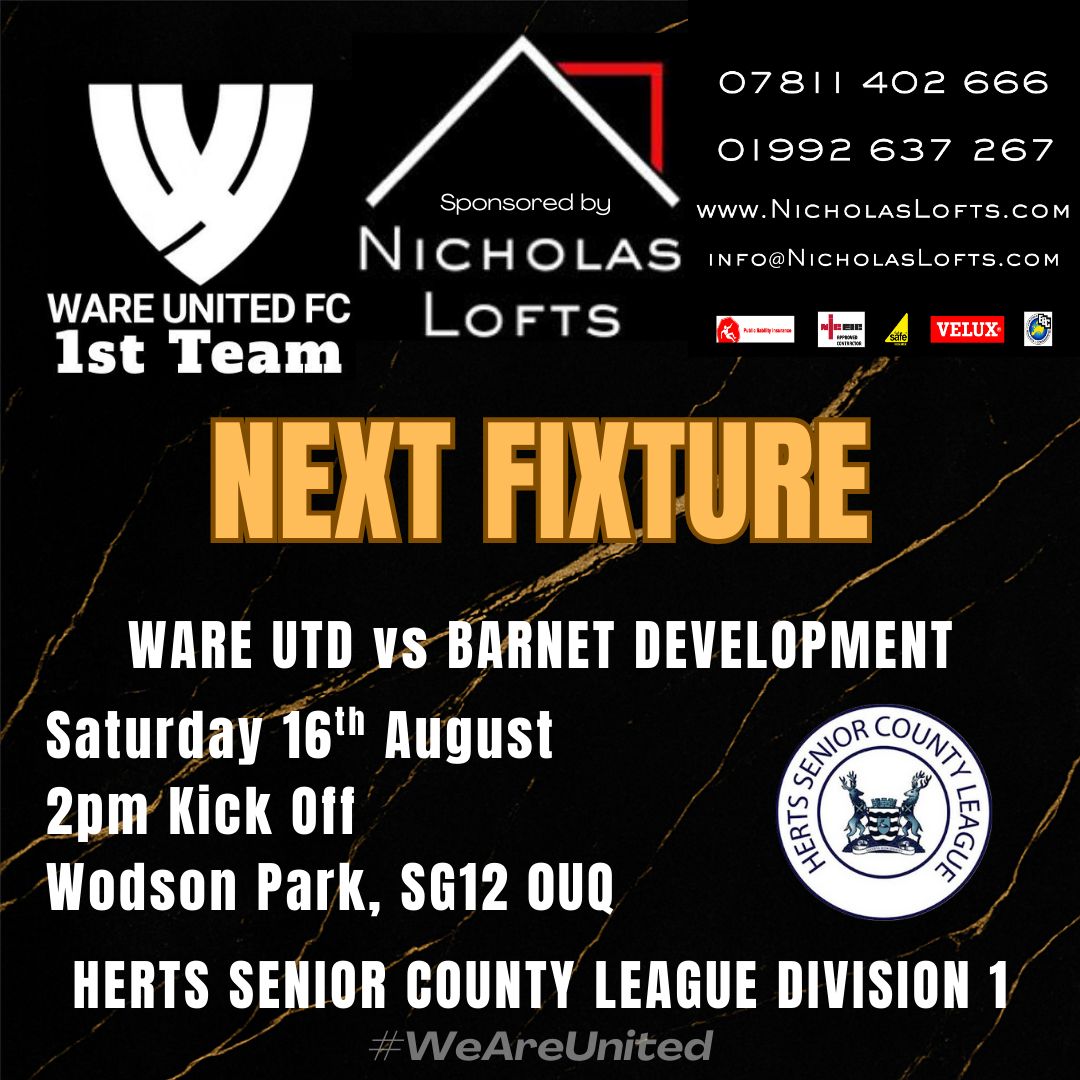 Games come thick &amp; fast in August for our 1sts, and we look to continue our good form with a home game against <a href="/BarnetFC/">Barnet FC 🐝</a> Development this Saturday

Get over and support the lads in an early season top of the table clash!!! #WeAreUnited