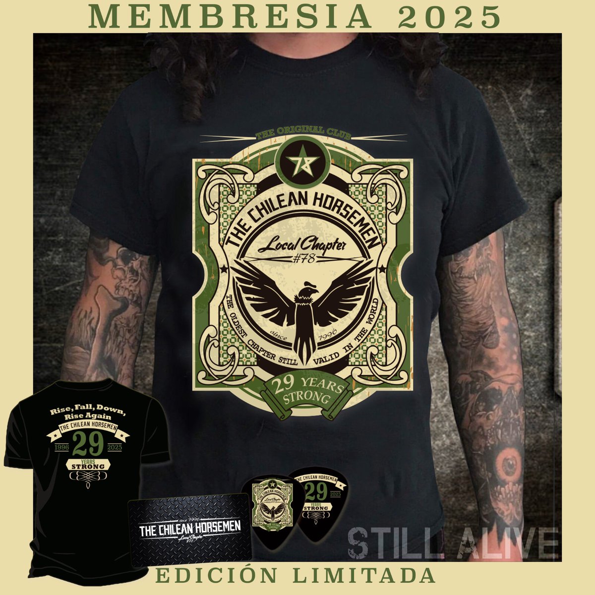 chileanhorsemen's tweet image. #Membresia2025
Continuamos recibiendo sus mensajes y así continuar forjando la historia del #78.
Los invitamos a participar junto al Chapter vigente más antiguo del mundo.

📩 Reservas al inbox 

Rise, Fall, Down, Rise Again
#TheChileanHorsemen 
#LocalChapter78