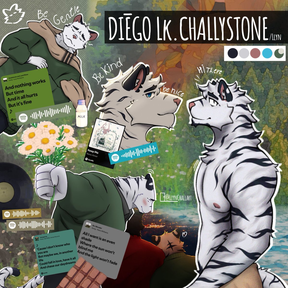 LlynChallart's tweet photo. My messy fursona ref sheet is finally done~
#furryart #furryartist #Fursona https://t.co/W0I6XEXxht
