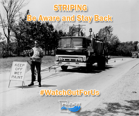 MoDOT crews will be striping along these routes today: 

Route 32 #DadeCo
Route 65 #DallasCo
Route 96 #JasperCo #LawrenceCo
Watch for slow moving equipment and give the crews plenty of room. #MoDOTSW