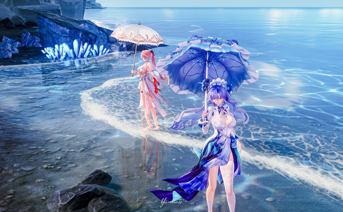 『Changli • Cantarella』  
海の少女 (Umi no Shōjo)
"Sea Maidens"

#長離 #Changli 
#カンタレラ #Cantarella 
#鳴潮  #鳴潮写真部 
#WutheringWaves