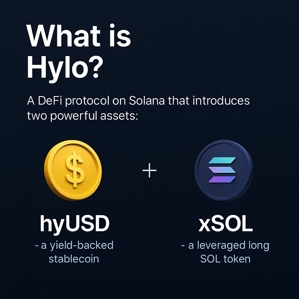 Meet Hylo, the DeFi protocol built on Solana that combines innovation and  stability! With hyUSD and xSOL, you get the best of the ecosystem without  liquidation risks. 👉 https://t.co/EqgMm2dlGR #Hylo #Solana #DeFi