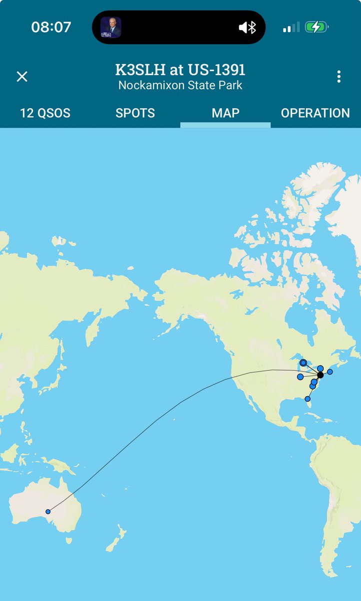 Pennsteven's tweet photo. Interesting #POTA outing today. Went out in honor of KC3NQB, who went SK yesterday. 40m was a little quiet regionally, but then Australia! #CW #qrp #sw3b https://t.co/aZxcZdGkUA