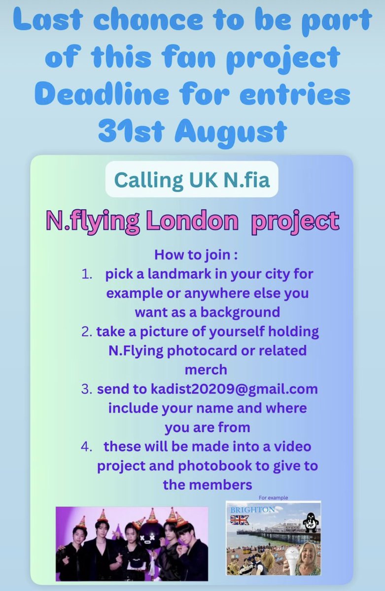 Calling UK N.Fia 
Last chance to be part of this fan project