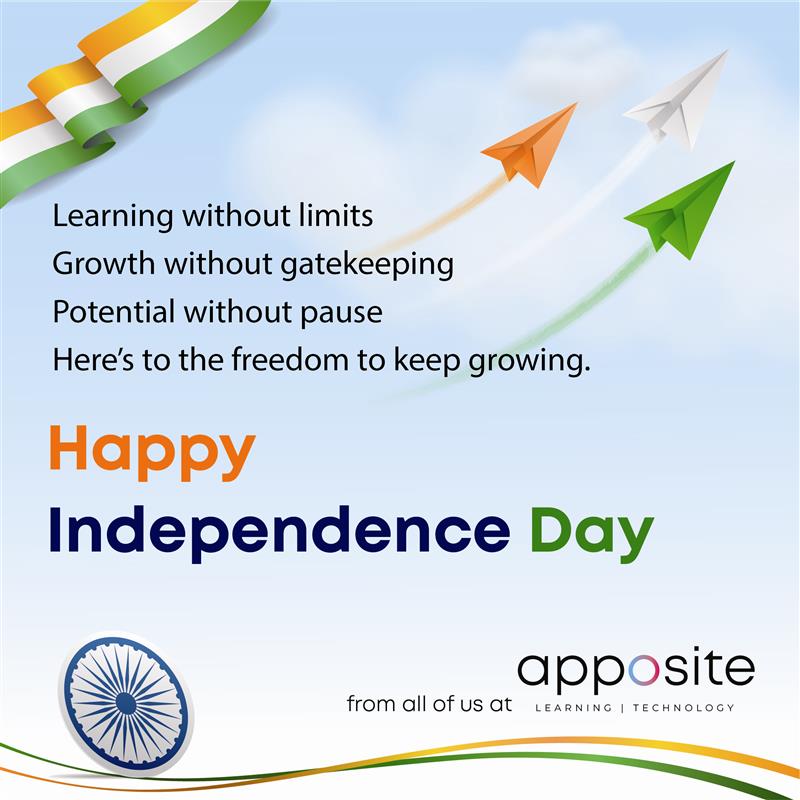 AppositeSol's tweet image. This Independence Day,

let’s celebrate the power of learning that knows no boundaries.

Because when growth is accessible, everyone wins.

Happy Independence Day from Team Apposite!

#IndependenceDay2025 #appositelearningsolutions