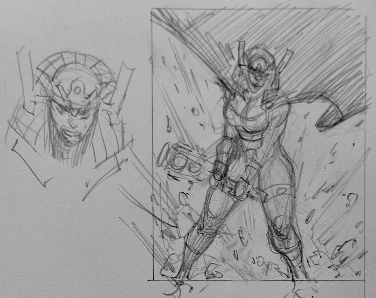 YVSokolovArt's tweet image. More #bigbarda action. 
Rough idea 3.5x4.5” sketch 
@DCOfficial #dccomics #prelim