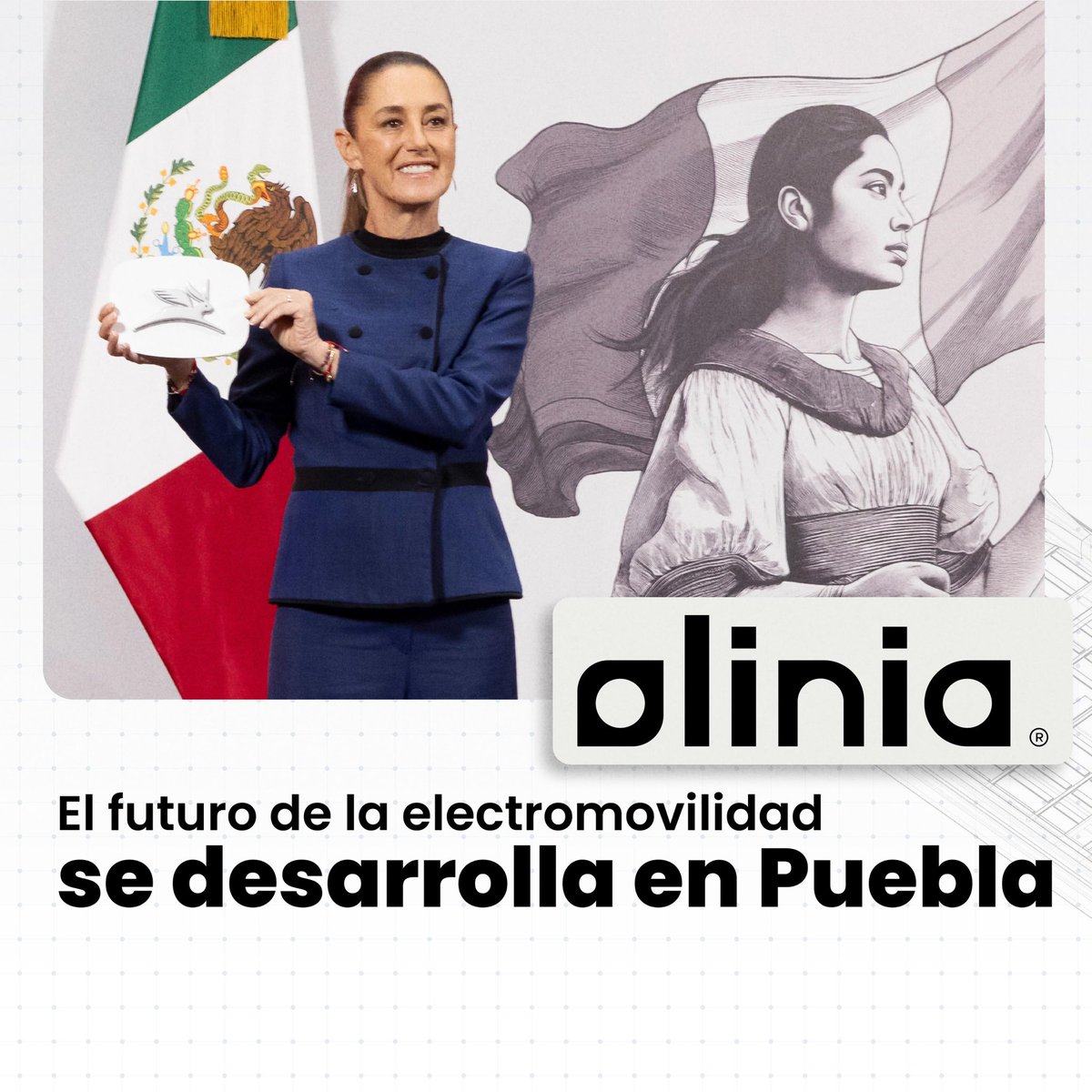 armentapuebla_'s tweet photo. En Puebla respaldamos con firmeza los proyectos de soberanía tecnológica que impulsa nuestra presidenta, la Dra. @Claudiashein, participando orgullosamente en la fabricación del vehículo eléctrico #Olinia. ⚡🚗🇲🇽  

#PorAmorAPuebla  
#PensarEnGrande https://t.co/iqkbOrZHc9