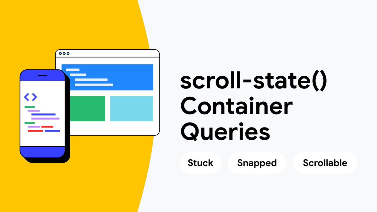 Lots of scroll driven possibilities : CSS scroll-state() |  Chrome for Developers bit.ly/3HyXcst