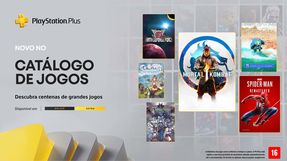 Catálogo da PS Plus tá realmente quente este mês, hein

Indika
Harold Halibut
Mortal Kombat 1
Sword of the Sea
Unicorn Overlord
Spider-Man Remastered
Resident Evil 2 e 3 (clássicos)