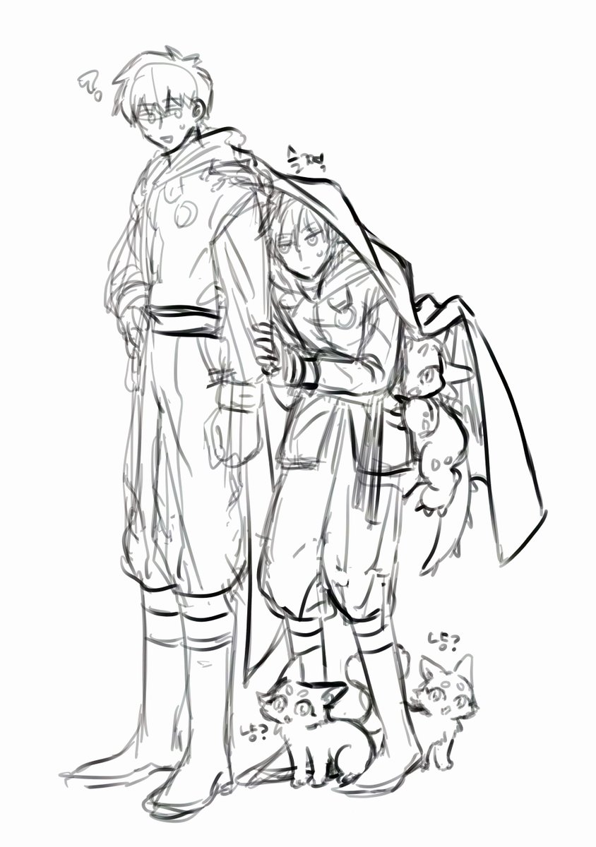 _Tea_Thyme's tweet image. 스케치가 더 귀여웠던 것 같음