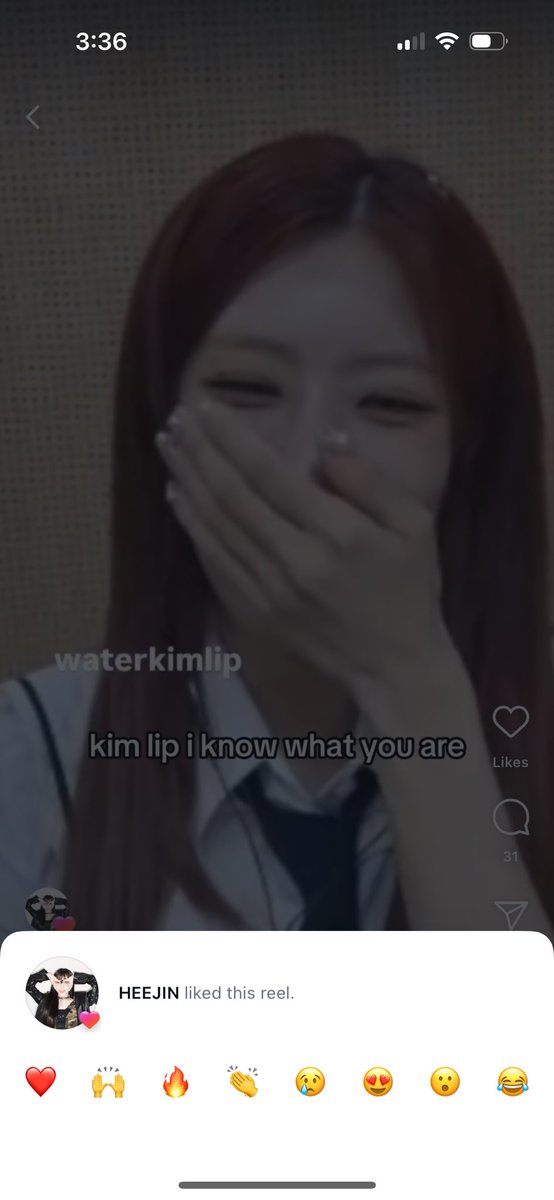 why dud heejin like this reel about kim lip gay selective hearing 😭😭😭😭😭😭😭😭