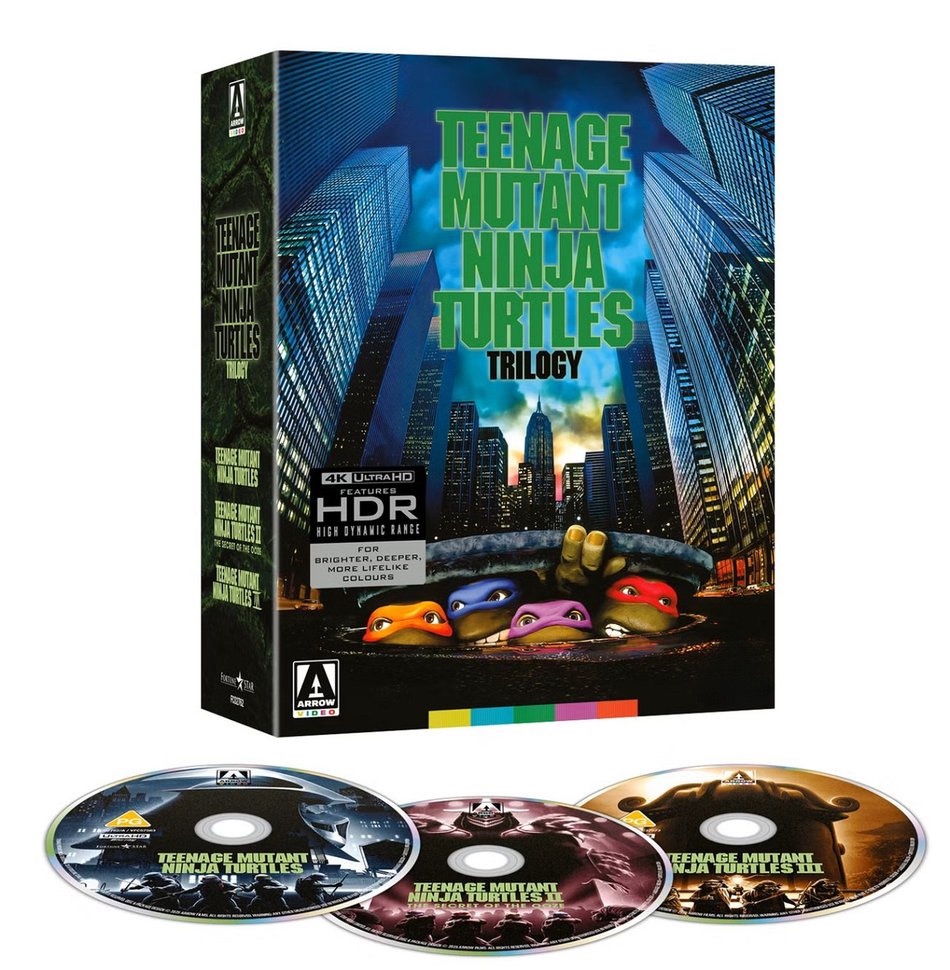 Coming to 4K UHD via Arrow in September 

Teenage Mutant Ninja Turtles Trilogy (1990-1993)

#TeenageMutantNinjaTurles