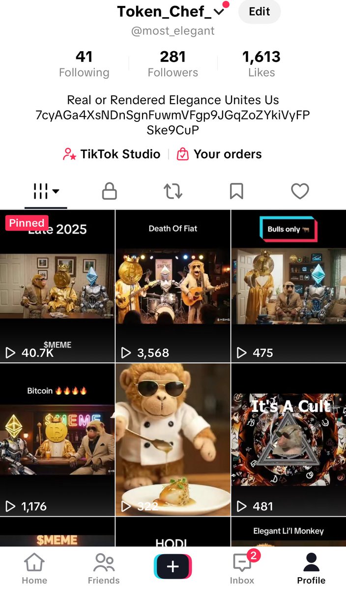 stayelegant_'s tweet photo. 40,000 views on TikTok and speeding up, don’t be the degen who saw $meme under 5m mc but never secured the bag. 

Our videos continue to pump, the community continues to grow, the price continues to go up only.

NEVER fade the power of the $meme

7cyAGa4XsNDnSgnFuwmVFgp9JGqZoZYkiVyFPSke9CuP