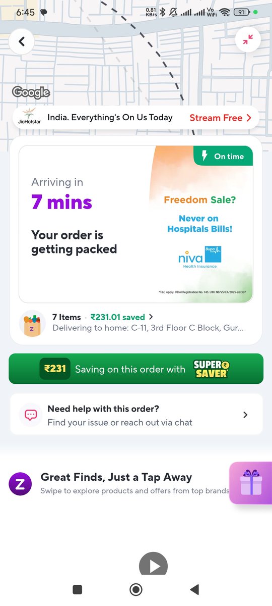 biswajitg's tweet photo. @Zepto I am a little confused about how you calculate time. Order placed at 7:45 shows 7 min delivery time. Even after 8 min at 7:53 it shows the same 7 min delivery time. Don't lie, just tell the exact time. https://t.co/FhOEeAWA8j