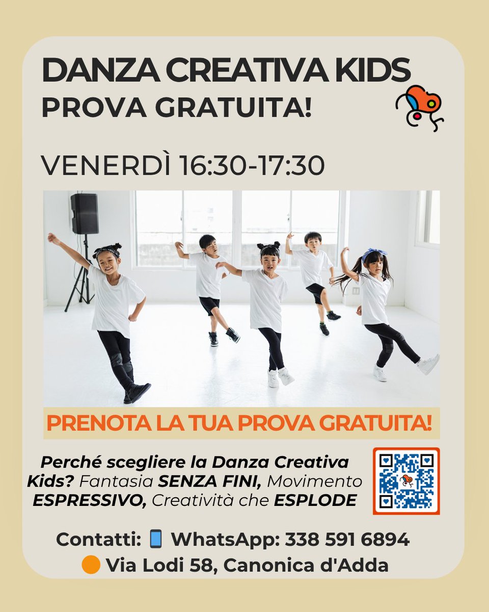 MultingArts's tweet image. Hai mai visto una bambina timida diventare una piccola stella? ✨
Succede qui ogni venerdì!
🎨 Danza Creativa Kids 16:30-17:30 🩰 Danza Classica 17:30-18:30
PROVE GRATUITE!
Non vendiamo lezioni. Creiamo fiducia per sempre.
PRENOTA SUBITO 
#DanzaCanonicaAdda #ScuolaDanzaBergamo