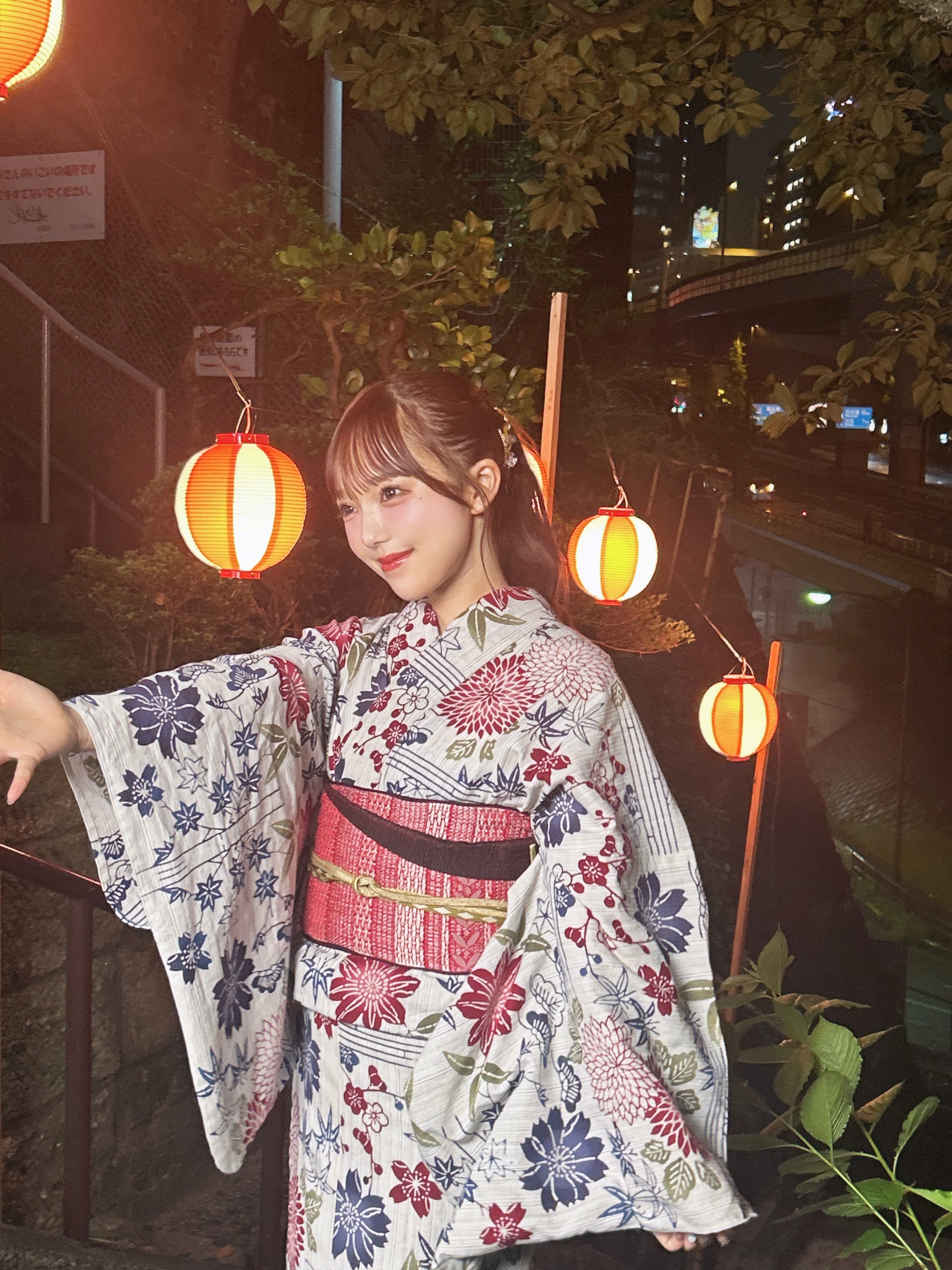 ♡Y Y Y♡　着物のみ SMLサイズ/2カラー/3点セット】蝶々柄 アシンメトリー レース 花