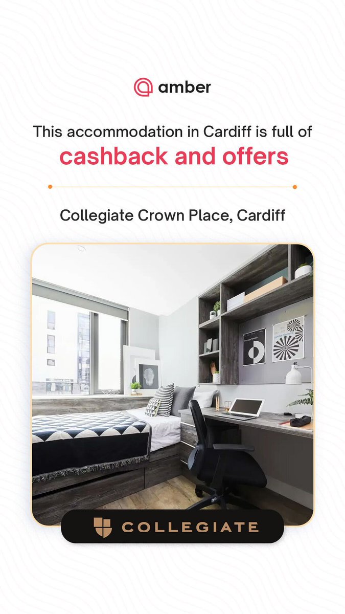 amberstudent_'s tweet photo. Cashback > Rent?! 👀 Cardiff student living just got a serious upgrade — book now for perks, bundles &amp; big savings!
#amber #Studyabroad #StudyinUK #Studentliving #Studentlife https://t.co/M5nrOb7Log