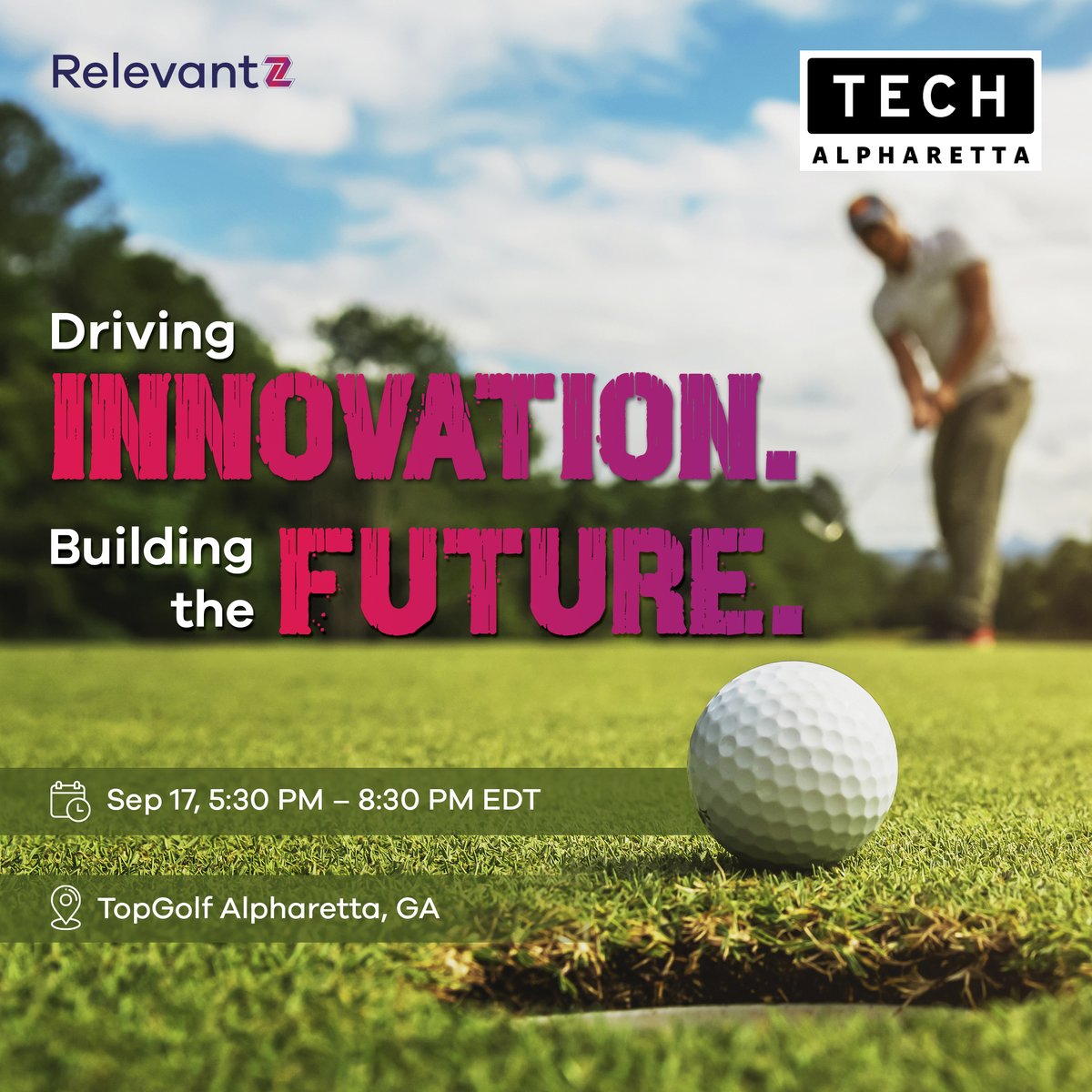 We're proud to sponsor Tech Alpharetta’s 2025 TopGolf Classic!

Join us Sept 17 at TopGolf Alpharetta for an evening of innovation &amp;networking.

🕠 5:30–8:30 PM EDT
📍 Alpharetta, GA

🔗 Reserve your spot: lnkd.in/g8SvXbAm
#Innovation #TechNetworking #TopGolfClassic