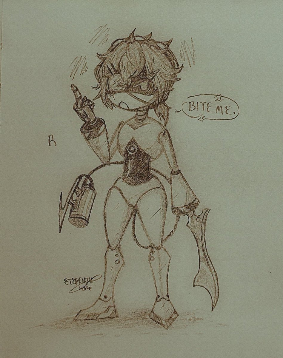 ETERNITY8HOPE's tweet photo. i've watched the latest episodes of murder drones and i'm loving it! for this reason, i decided to create a crossover with my favourite character.
my shorty drone — ruby |❤|

#murderdrones
#ruby
#oc

ruby belong to me! https://t.co/ScrfsxiQTW