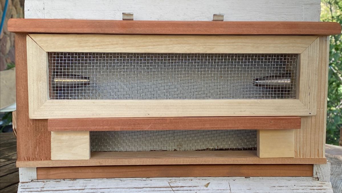 beeguardian's tweet photo. Protect your bees this fall from robbing colonies and yellow jackets!

Robber Bee Scout Trap ®
* Robbing is a serious problem &amp; one of the biggest causes of hive collapses
* Robber bees can bring mites and other diseases into the hive
#beekeeping #bees
- https://t.co/DqcWSNplz2 https://t.co/uvXZ3shcjb