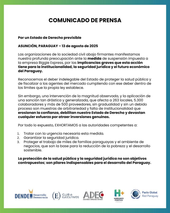 Comunicado a la Opinión Pública.